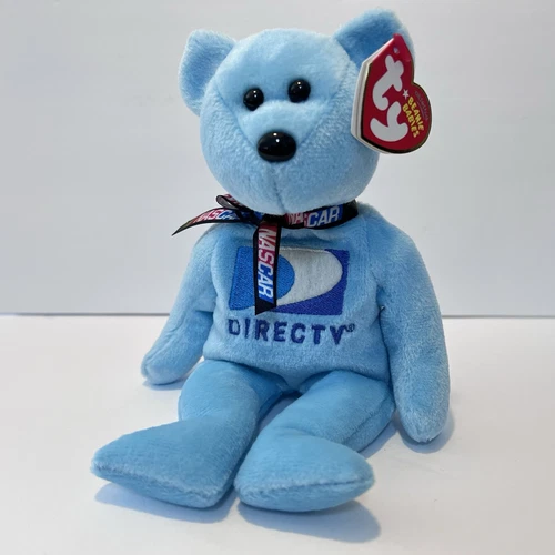 TY Beanie Baby CLINT BOWYER #07 Nascar Bear Vintage NASCAR Directv Stuffed Toy