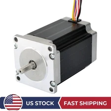 STEPPERONLINE Dual Shaft Nema 23 Uni/Bipolar 1.8deg 400oz.in 4A 57x84mm 8 Wires