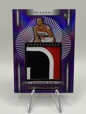 2024-25 Obsidian Alexandre Sarr Unbreakable Rookie Patch Purple /75 RC #UM-ASW