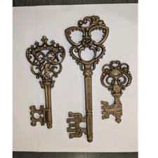 Vintage Dart Ind. Decorative Wall Key Set of 3 Ornate Made in USA