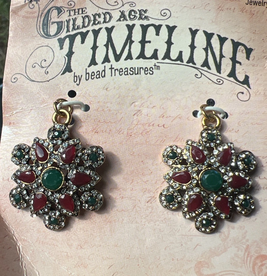 Dijes de 2 piezas The Gilded Age Timeline by Bead Treasure 2013 descontinuados Foto 3 de 3