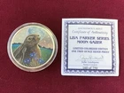 Lisa Parker "Moon Gazer " Colorized Rabbit / Bunny 1oz .999 Silver 160/750 CoA