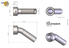 Scarico LeoVince DB Killer n.20 SBK 307552801R per Kawasaki 52 mm