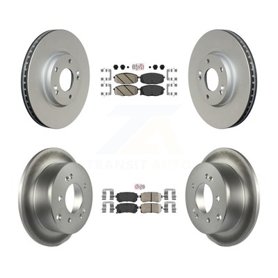 Front Rear Ceramic Pad And Coated Disc Brake Rotor Kit For Kia Forte Koup Forte5