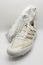 Adidas Adizero Afterburner 7 White Gold FW0355 Metal Baseball Cleats Men's 15