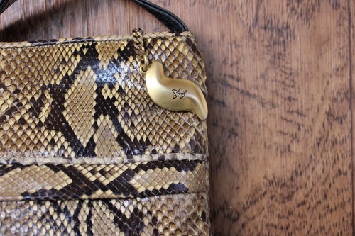Sharif Beige/Brown Animal Genuine Leather Crossbody Bag ~Great~ - Picture 4 of 7