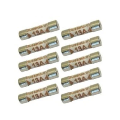 365-ONLINE 10 PACK 13 AMP RATED REPLACEMENT HOUSEHOLD FUSE SET 240V AC - USE FOR 13A LIGHTS