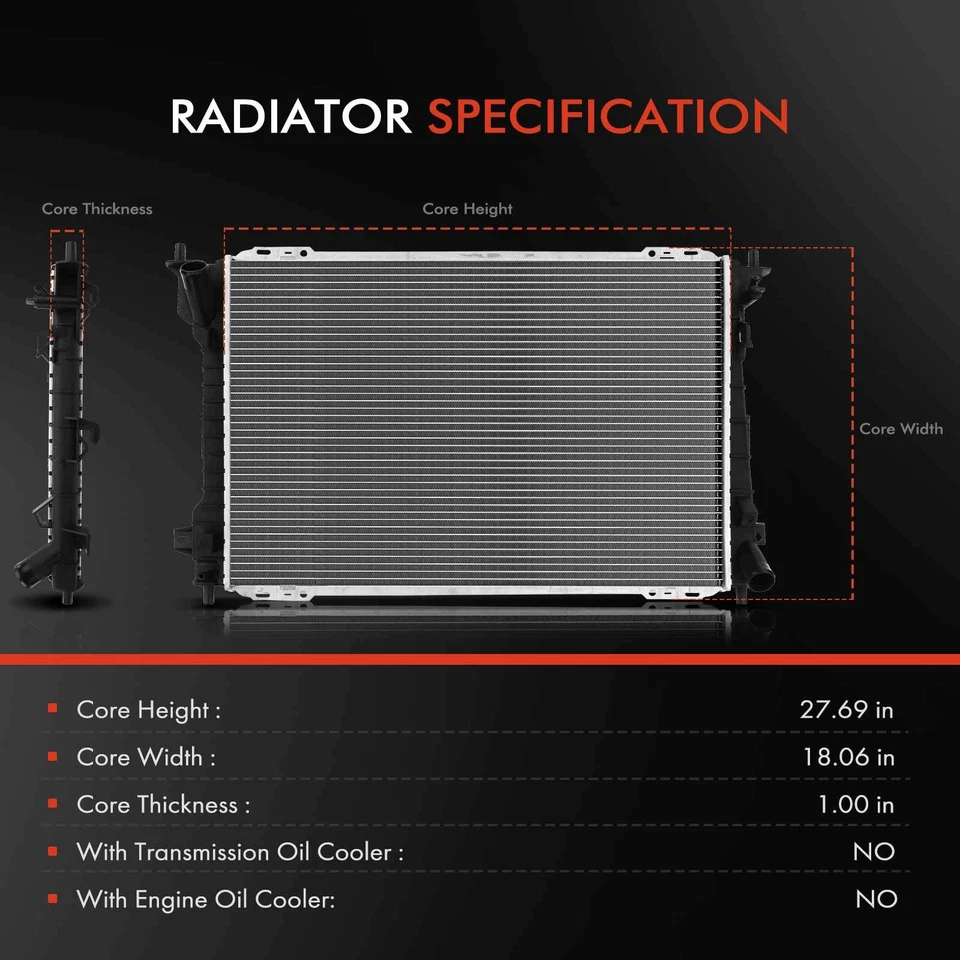 Kit de montaje de radiador y ventilador de refrigeración para Lincoln Town Car Mercury Marauder 4,6 L Foto 2 de 4