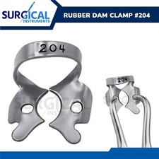 Endodontic Rubber Dam Clamps #204 Stainless Steel German Grade