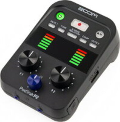Zoom PodTrak P2 USB Mic Recorder Schwarz