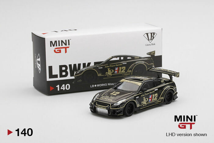MINI GT 140 LB WORKS Nissan GT-R (R35) JPS Type 2, Rear Wing MINI GT 140 LB WORKS Nissan GT-R (R35) JPS Type 2, Rear Wing