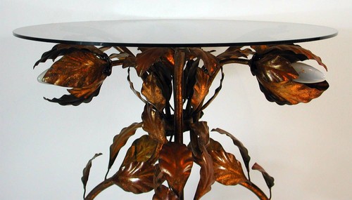 Italian 1950s Bronzed Metal and Tinted Glass Illuminated Coffee Table Side Table - Picture 8 of 10