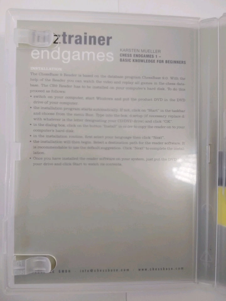 CHESS ENDGAMES Basic Knowledge for Beginners Karsten Muller VOLUME 1 Chessbase - Image 4 of 4