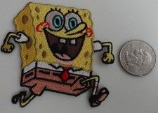 Spongebob Squarepants Running Jogging Embroidered Iron On Patch - New, Rare