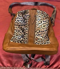 CLUCI Leather Backpack Purse Women Convertible Large Casual Shoulder Bag Brown