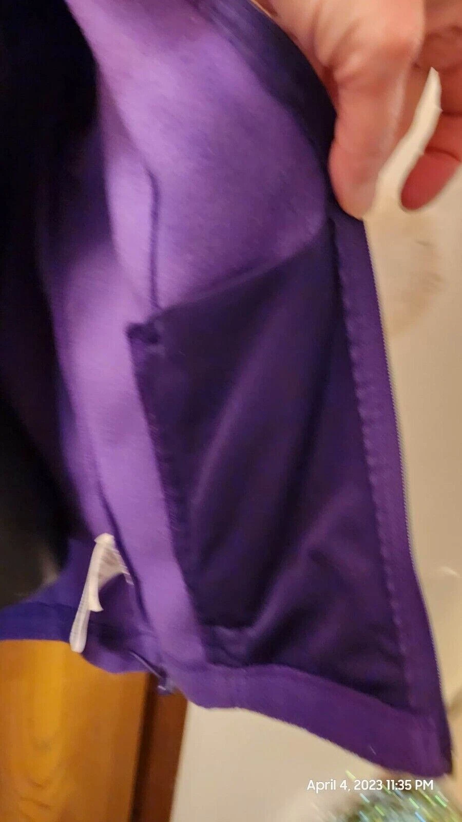 VETEMENTS Columbia Sportswear donna finto collo tartaruga zip cappuccio Xs giacca viola