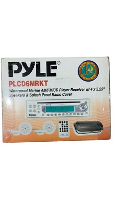 Pyle Plcd6mrkt Waterproof Marine Boat CD Mp3 Player 5.25 Speakers