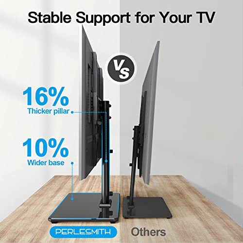 PERLESMITH Universal TV Stand Table Top TV Base for 32 to 60,65 inch LCD LED eBay