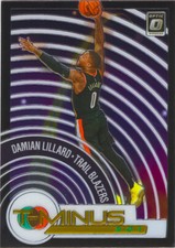 Damian Lillard 2020-21 Optic Basketball T-Minus 3-2-1 Insert Chrome Card #14 NBA