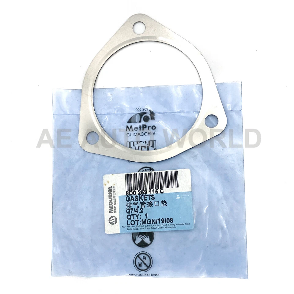 Junta de tubo de escape 8D0253115C nueva para Volkswagen 1998-2014 Passat Touareg Foto 2 de 4