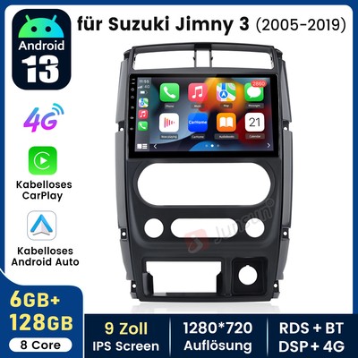 9'' Android 13 GPS CARPLAY 4G DSP Car Radio Für Suzuki Jimny 3 2005-2019 6+128GB