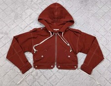 Tularosa Jacket Women's Xs Red Brick The Mimi Cropped Full Zip Utility Snap