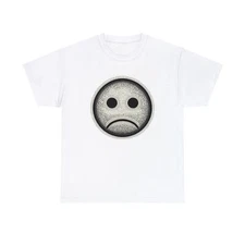 Adult T Shirt "Dots of Downheartedness" Melancholic Sad Face Emo Streetwear Tee