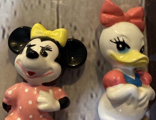 Vintage Ceramic Walt Disney Japan Minnie Mouse & Daisy Duck Figurines Figures - Picture 18 of 19