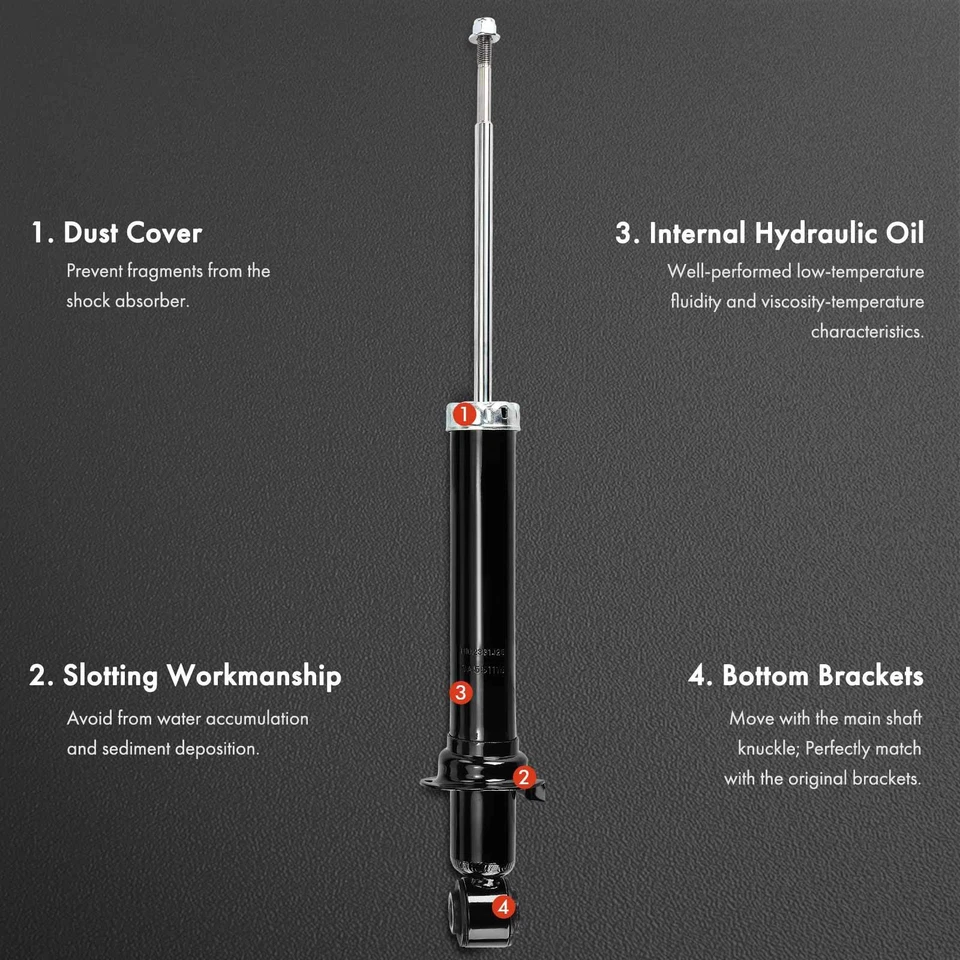 2x Rear Driver & Passenger Shock Absorber for Mazda MX-5 Miata 2006-2015 L4 2.0 - Image 3 of 4