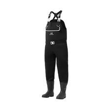 BASSDASH Men’s Neoprene Waders Black Reeds Camo for Fishing Hunting with R