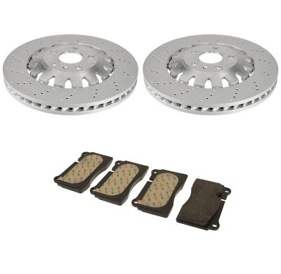 SHW OEM Front Disc Rotors Textar Pads Brake Kit For Audi TT RS Quattro 2012-2013
