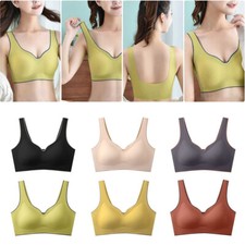 Women Seamless Comfort Bra Comfy Shapewear Sports Stretch Crop Top Vest Suppor -