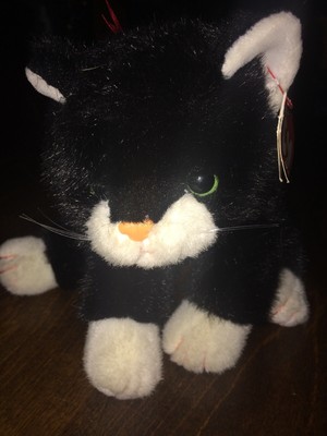 large stuffed black cat