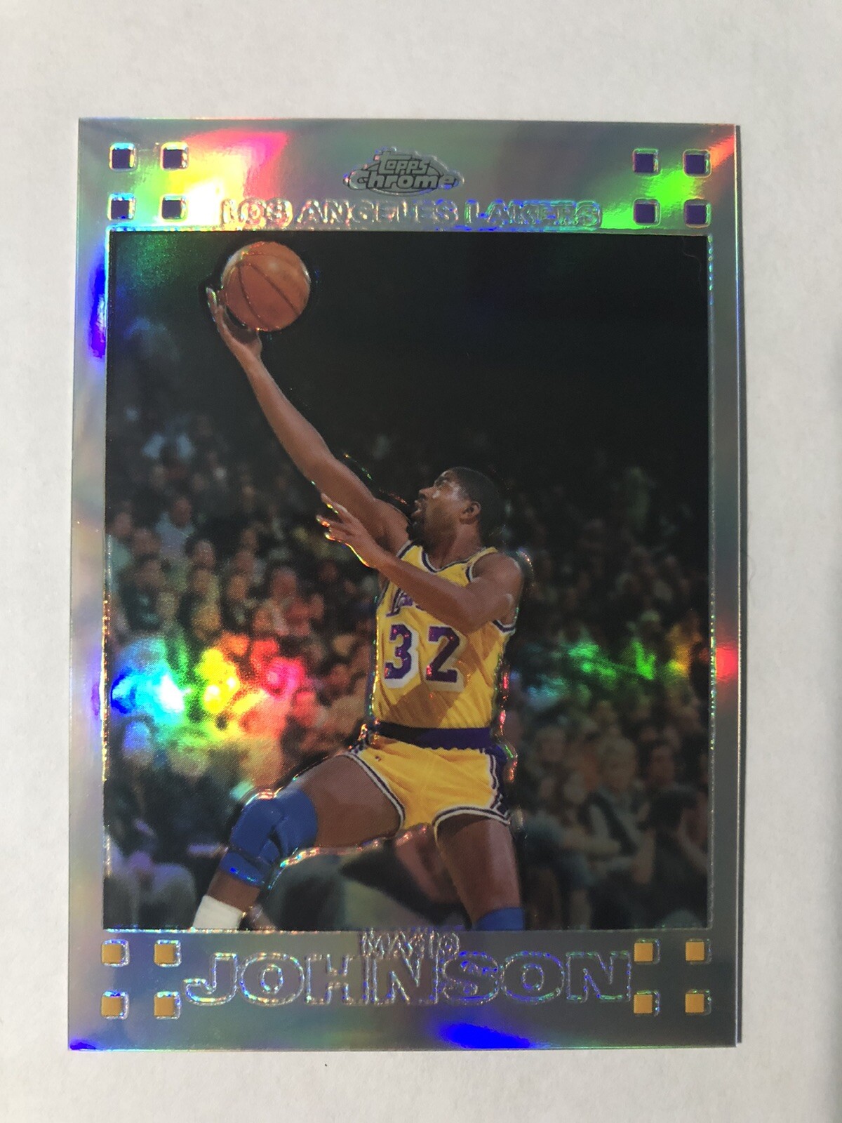 2007-08 Topps Chrome Magic Johnson Refractor 465/999 Los Angeles Lakers #106
