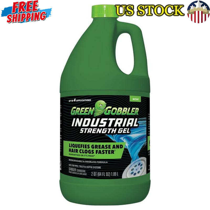 64oz Industrial Strength Drain Clog Remover Gel Hair Grease Toilet Sink Tub New-image