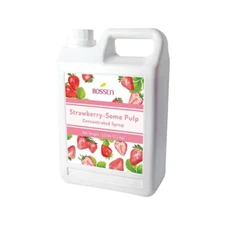 Bossen Strawberry Concentrated Syrup with Some Pulp 64 fl. oz. 535SYPSTRBRY
