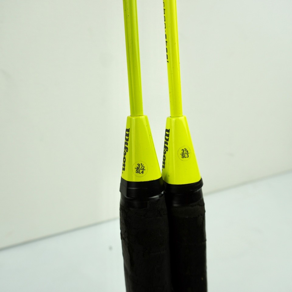 Wilson Badminton Racquet x 1 Fluorescent Green 3 3/8 SL3 Yellow Carbon ...