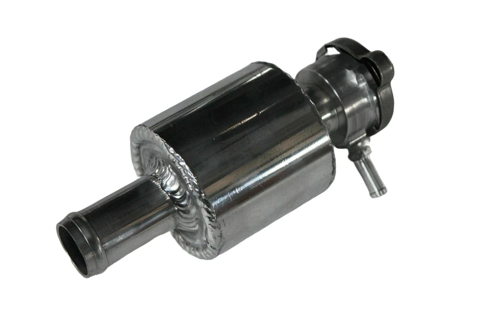 Tanque de expansión de refrigerante de radiador de aleación universal con tapa Foto 3 de 4