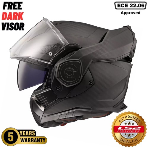 LS2 FF901 ADVANT X CARBON FIBRE MODULAR FLIP FRONT FULL FACE MOTORCYCLE HELMET - Picture 49 of 62