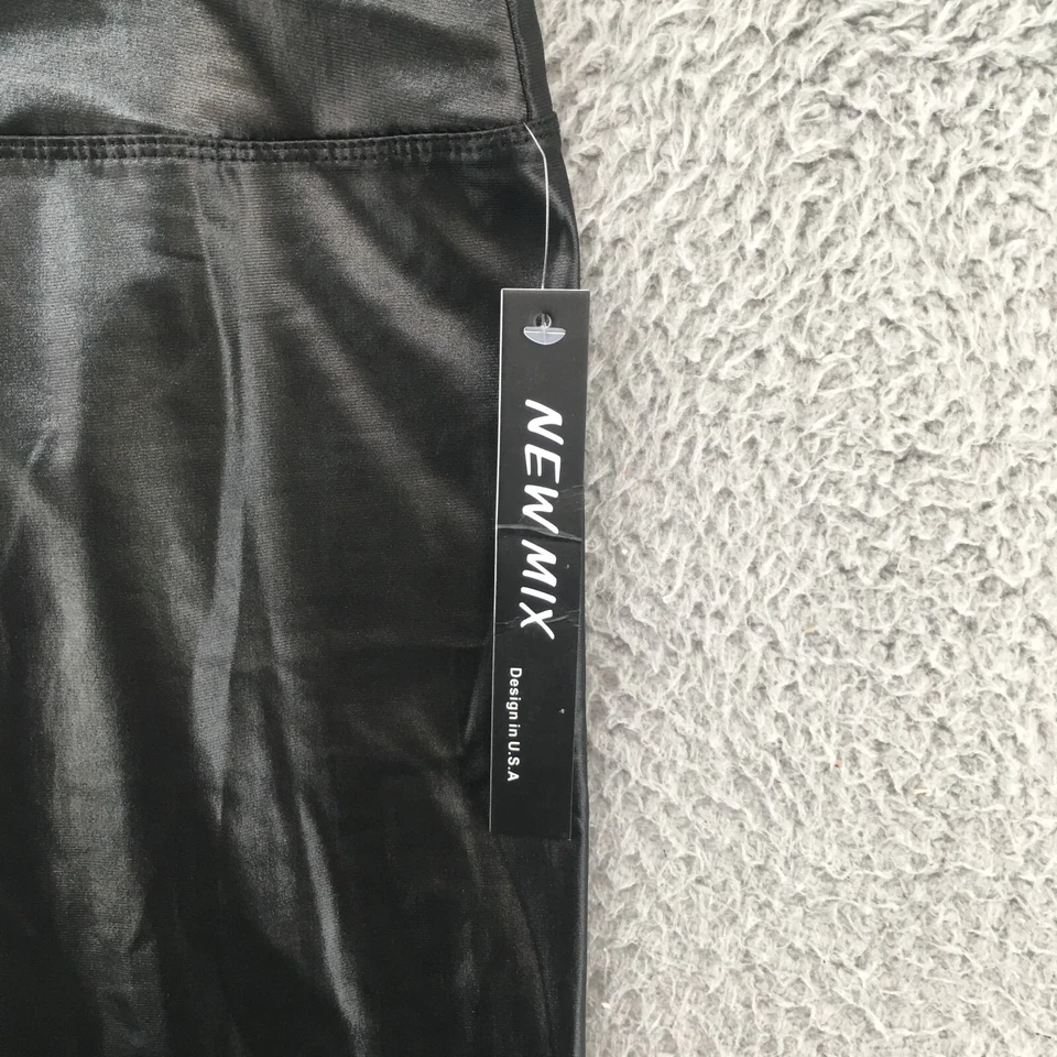 Nuevo Mixto Leggings Mujer 2XL Negro Tiro Alto Frente Plano Pull On Cintura Elástica Foto 2 de 4