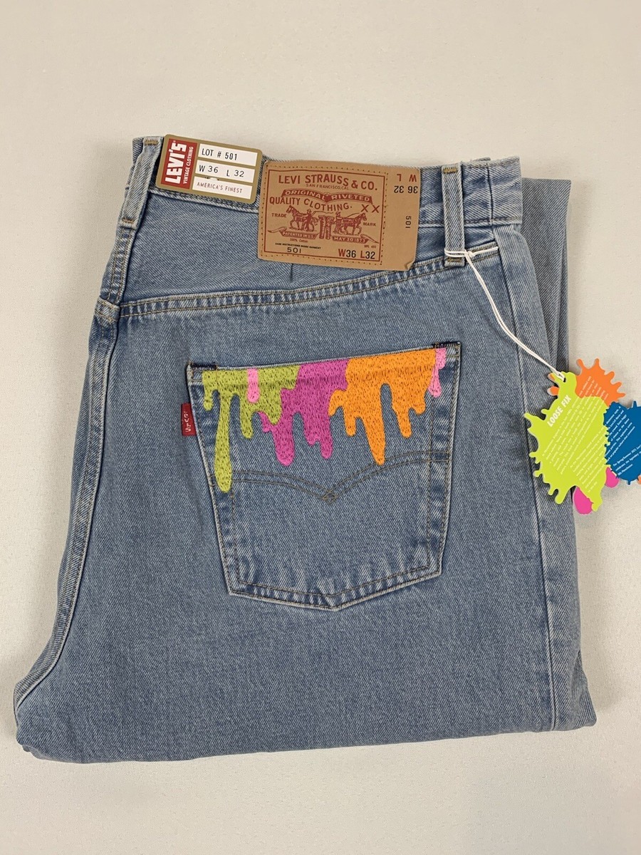 LEVIS VINTAGE CLOTHING LVC 1984 501 DOUBLE DOUBLE GOOD 36X32 NWT 