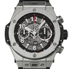 HUBLOT Big Bang Unico Titanium 411.NX.1170.RX Matte Black Skeleton Men's #W971
