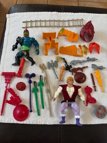 Vintage 1980s Mattel Masters of the Universe action figure and accessory lot