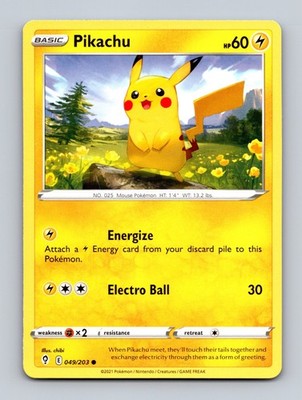 TCG Pokemon Karte Pikachu EVS 049/203 ENG chibi  Evolving Skies