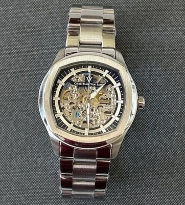 Christian Van Sant Romeo CV9506 Men's Skeleton Dial Automatic w/ Blue Dial