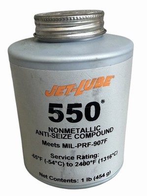 Jet-Lube 550 Nonmetallic Anti Seize Compound 1 lb Can High Temp