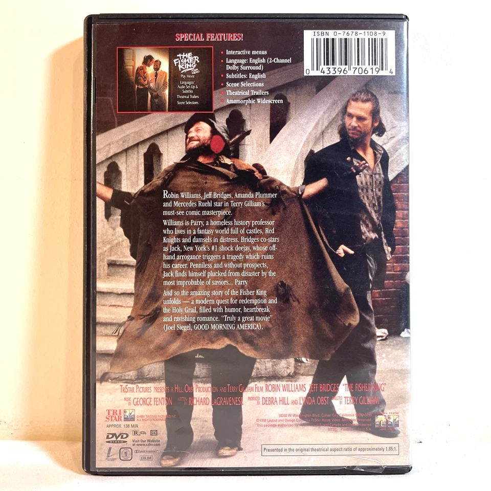 FEARLESS / THE FISHER KING / GOOD WILL HUNTING (DVD) Jeff Bridges Robin Williams - Image 4 of 4