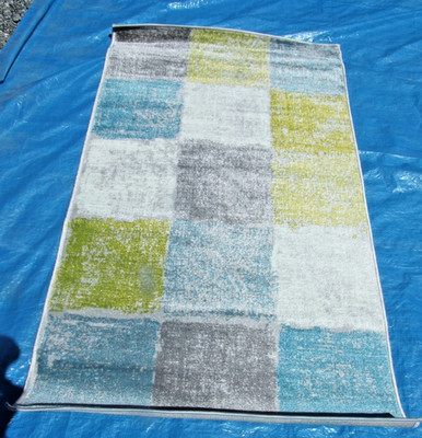 Paco Home Metro 155 Multi Türkis Grün Teppich 80cm x 150cm NEU