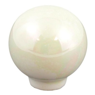 (12 Pack) 1-1/4'' Ball Design Knob White Pearlized