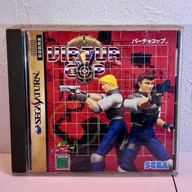 SEGA Saturn White Console HST-0014 Set w 2Controller + 7 Games Tested Japan EX+